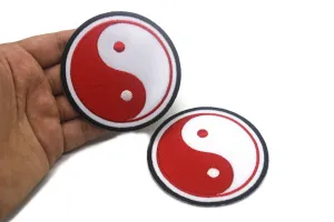 12Pcs Yin Yang Patch 3 Inch Iron On Patch Embroidery, Custom Patch, High Quality Sew On Badge for Denim, Sew On Patch, Positive Applique