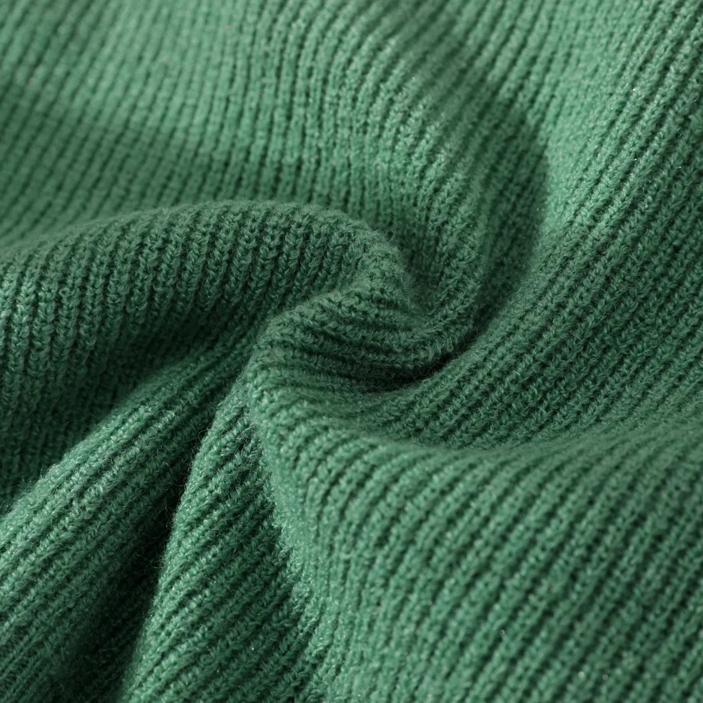 Baby Girl Solid Round Neck Long-sleeve Knitted Pullover Sweater