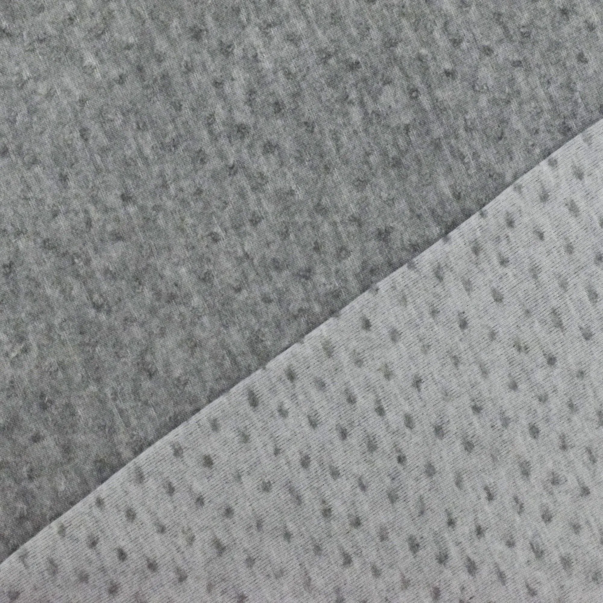 Basic Gray Clip Dot Jersey Knit Fabric
