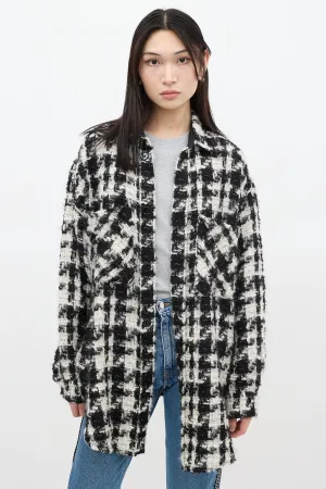 Black & White Wool Tweed Jacket