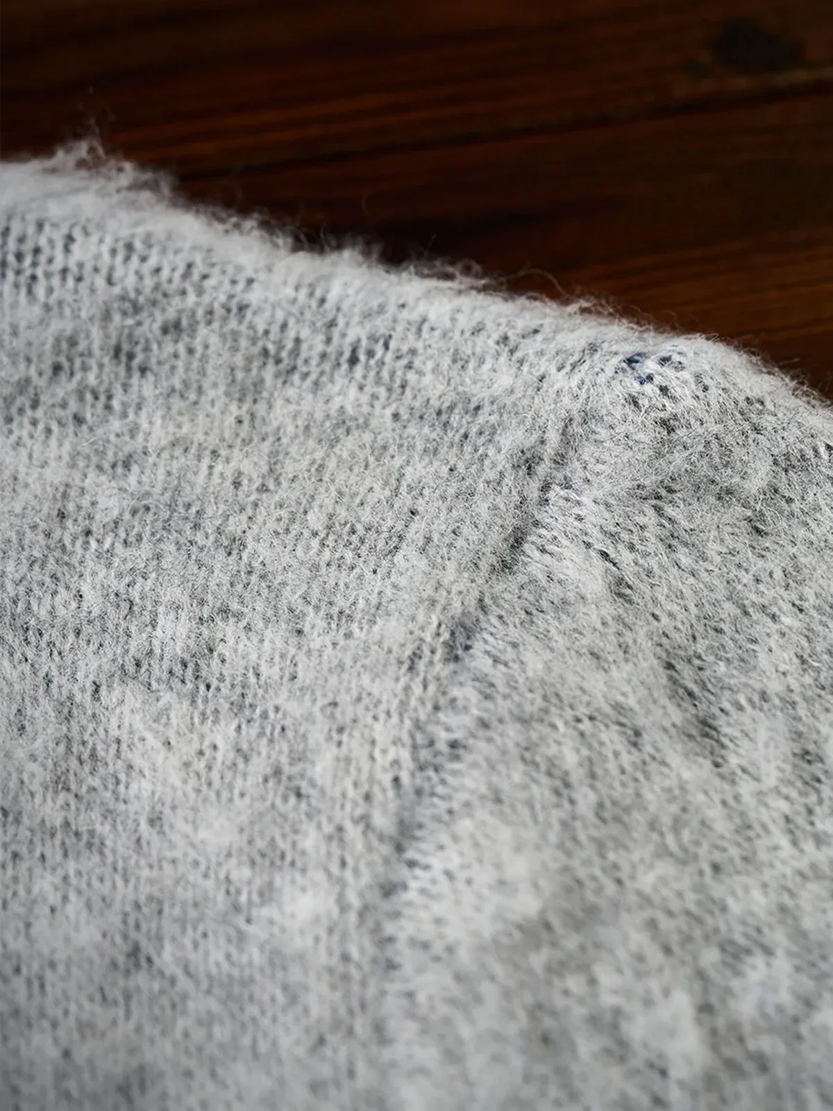 Brushed Wool-Blend Striped Knitted Cardigan