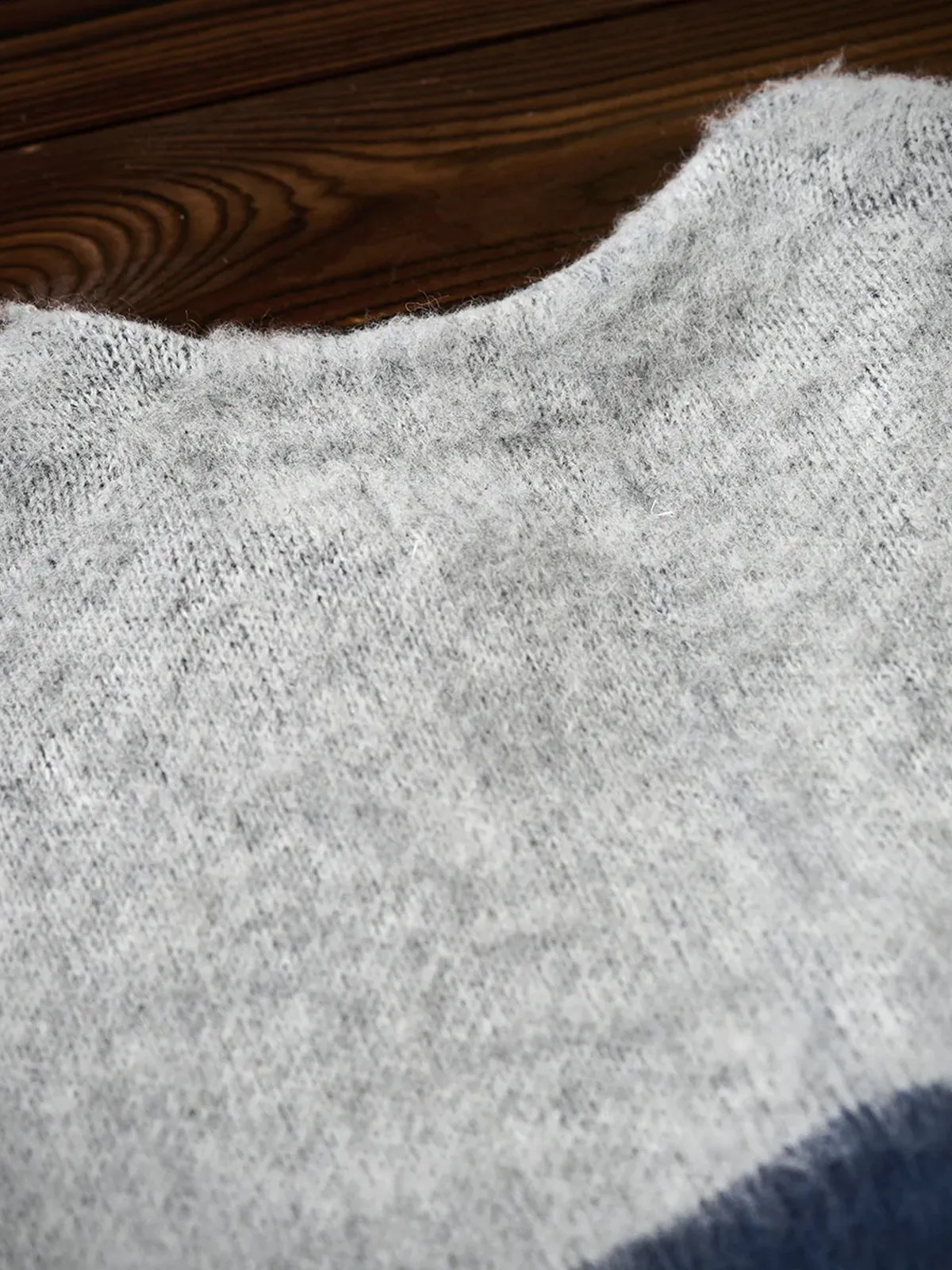 Brushed Wool-Blend Striped Knitted Cardigan