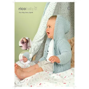 Cable Cardigan and Hat in Rico Baby Cotton Soft DK