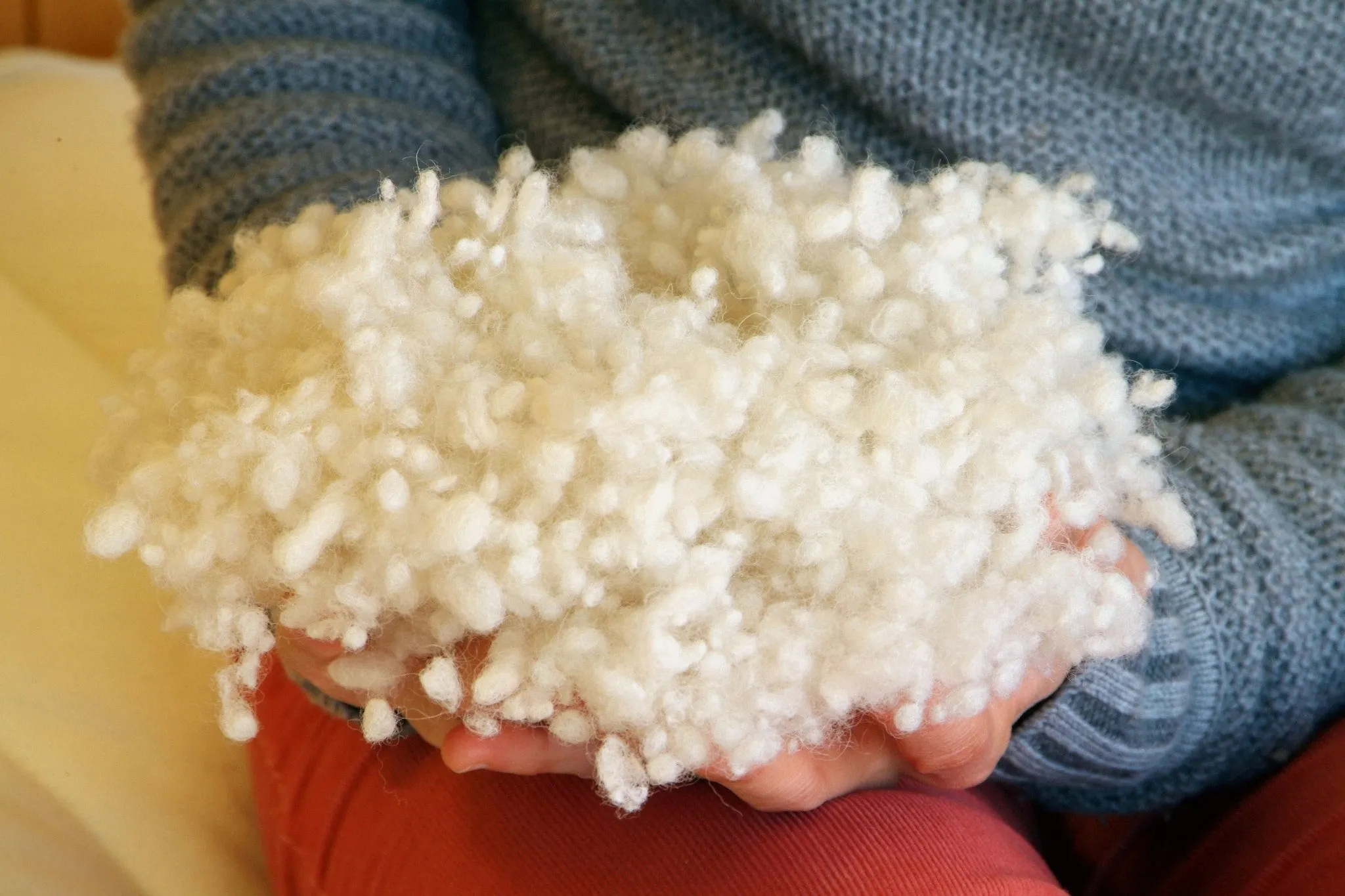 Childs Pillow - 100% Natural Woolly Down Pillow with Organic Cotton Cover