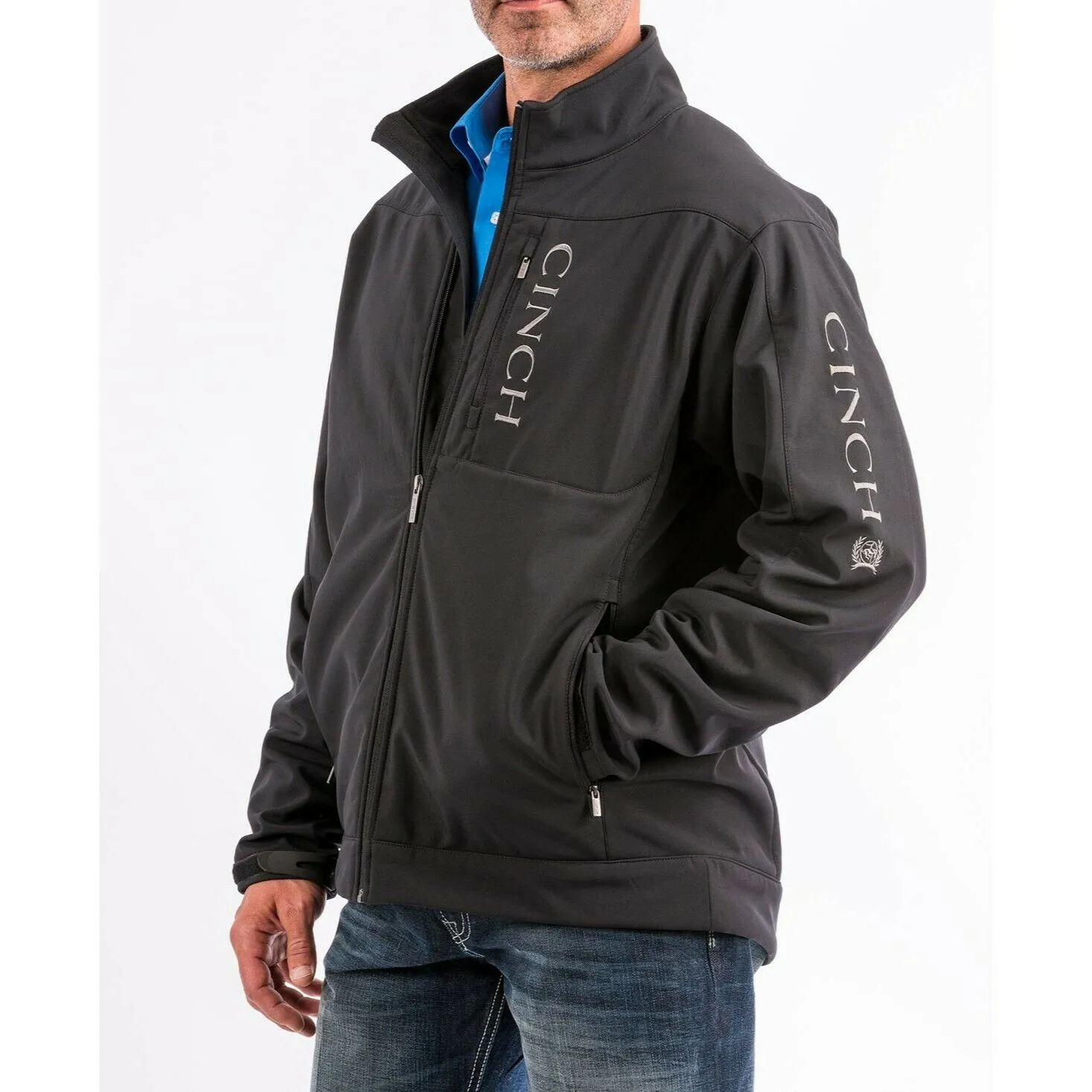 Cinch Men's Black Concealed Carry Bonded Jacket MWJ1043014