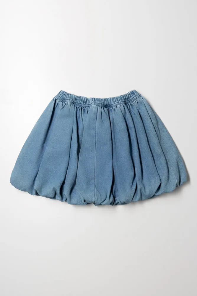 Denim Bubble Skirt Blue