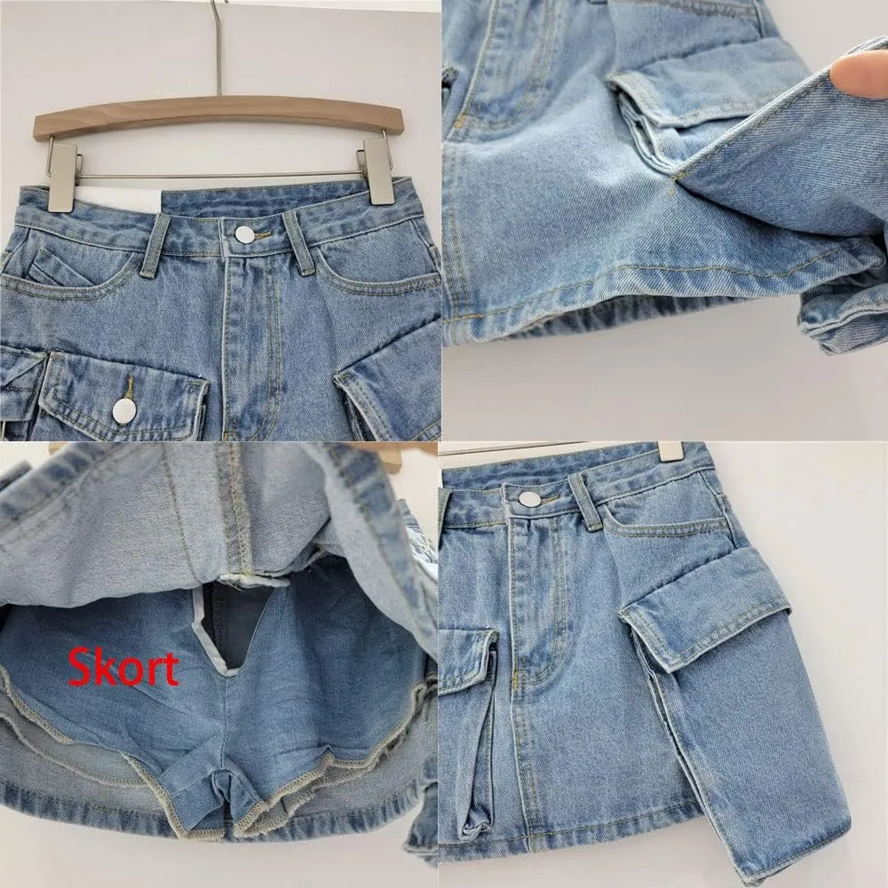 Denim Mini  Casual Women Jean Skirt
