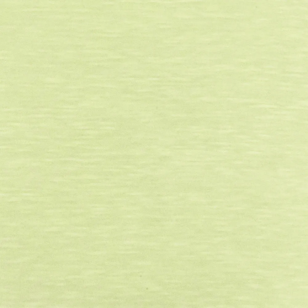 Faint Lime Yellow Slub Stretch Jersey Knit Fabric