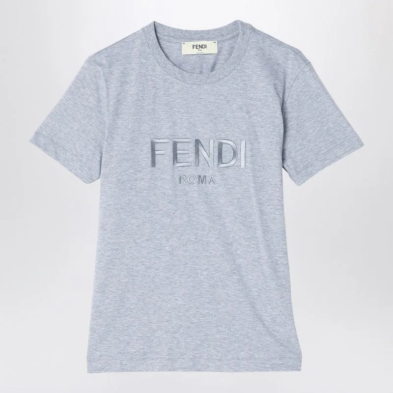 FENDI Embroidered Logo T-Shirt for Women - FW24 Collection