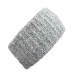 Gray Ribbed Alpaca Ear Warmer - Handmade, fair trade, eco-friendly, woman owned