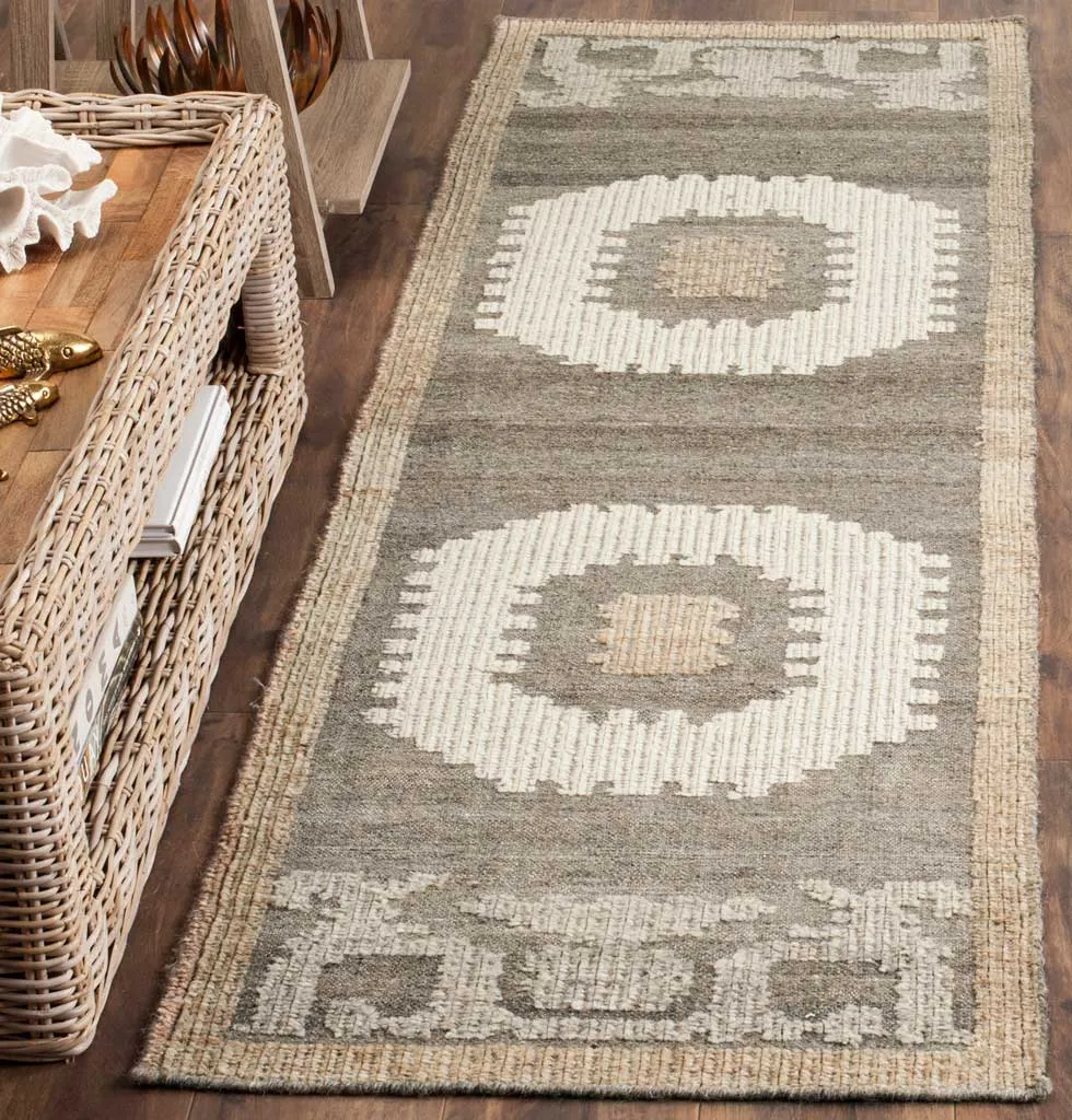 Kenya Ivory/Brown Runner Rug