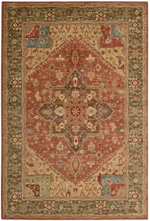 Living Treasures LI01 Rust Rug