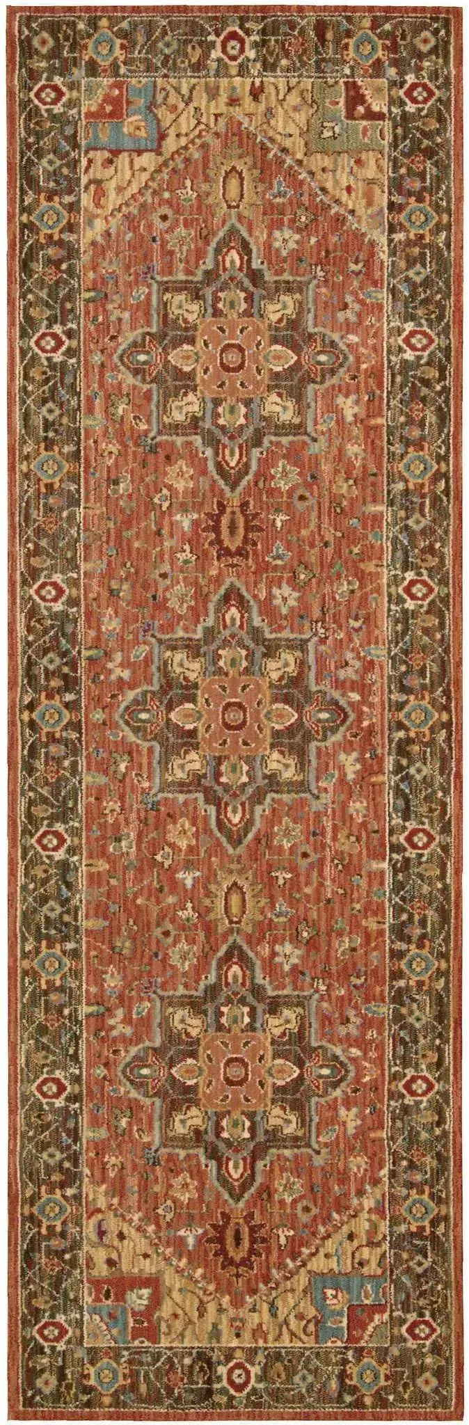 Living Treasures LI01 Rust Rug
