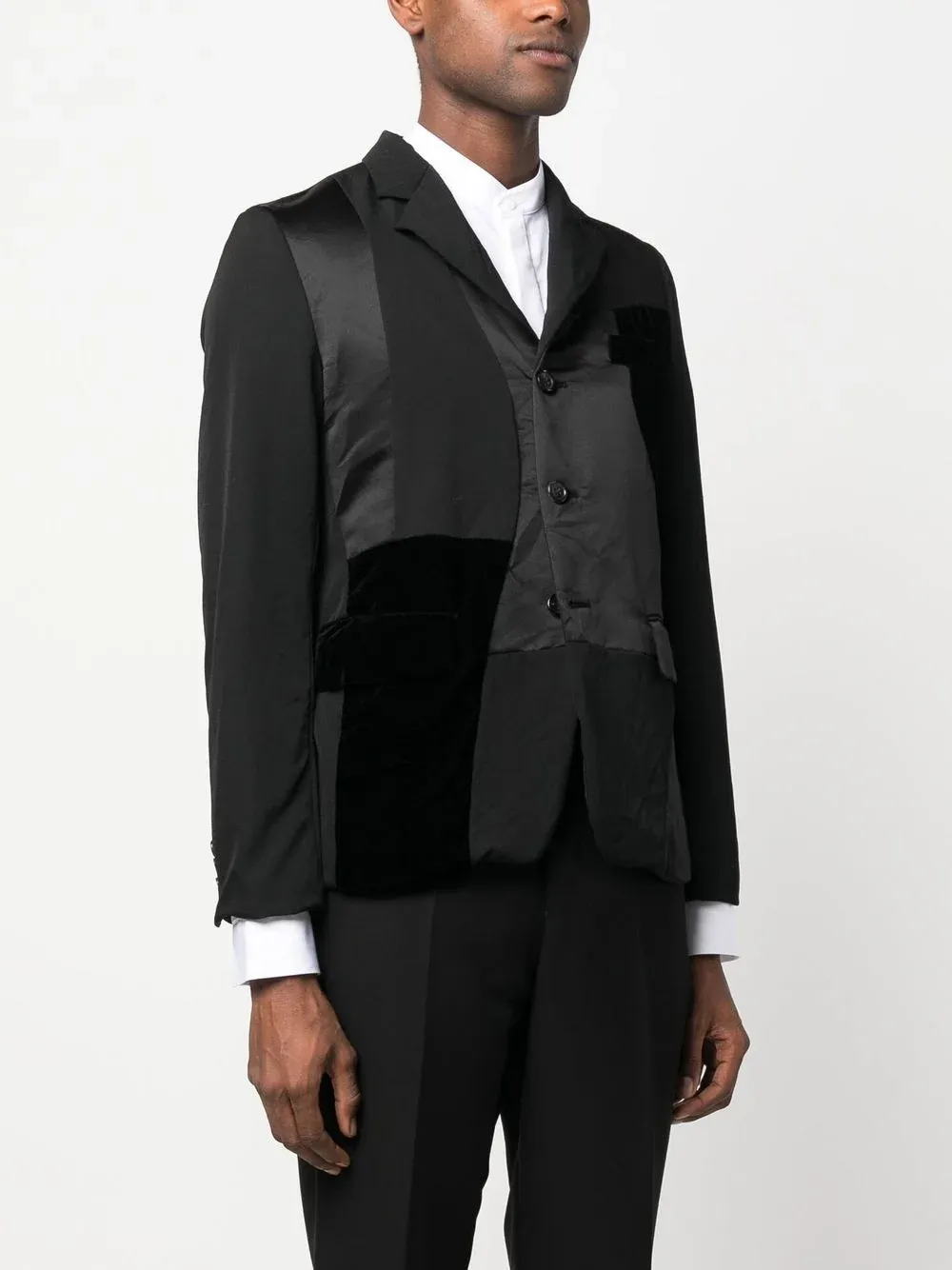 Multi Fabric Patchwork Tailored Jacket