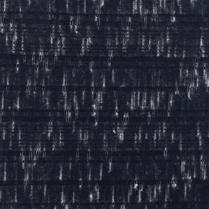 Night Navy-White Slub Stretch Multi Rib Knit Fabric
