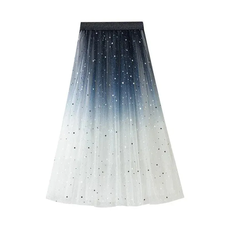 Sequin Skirt Gradient Guocali