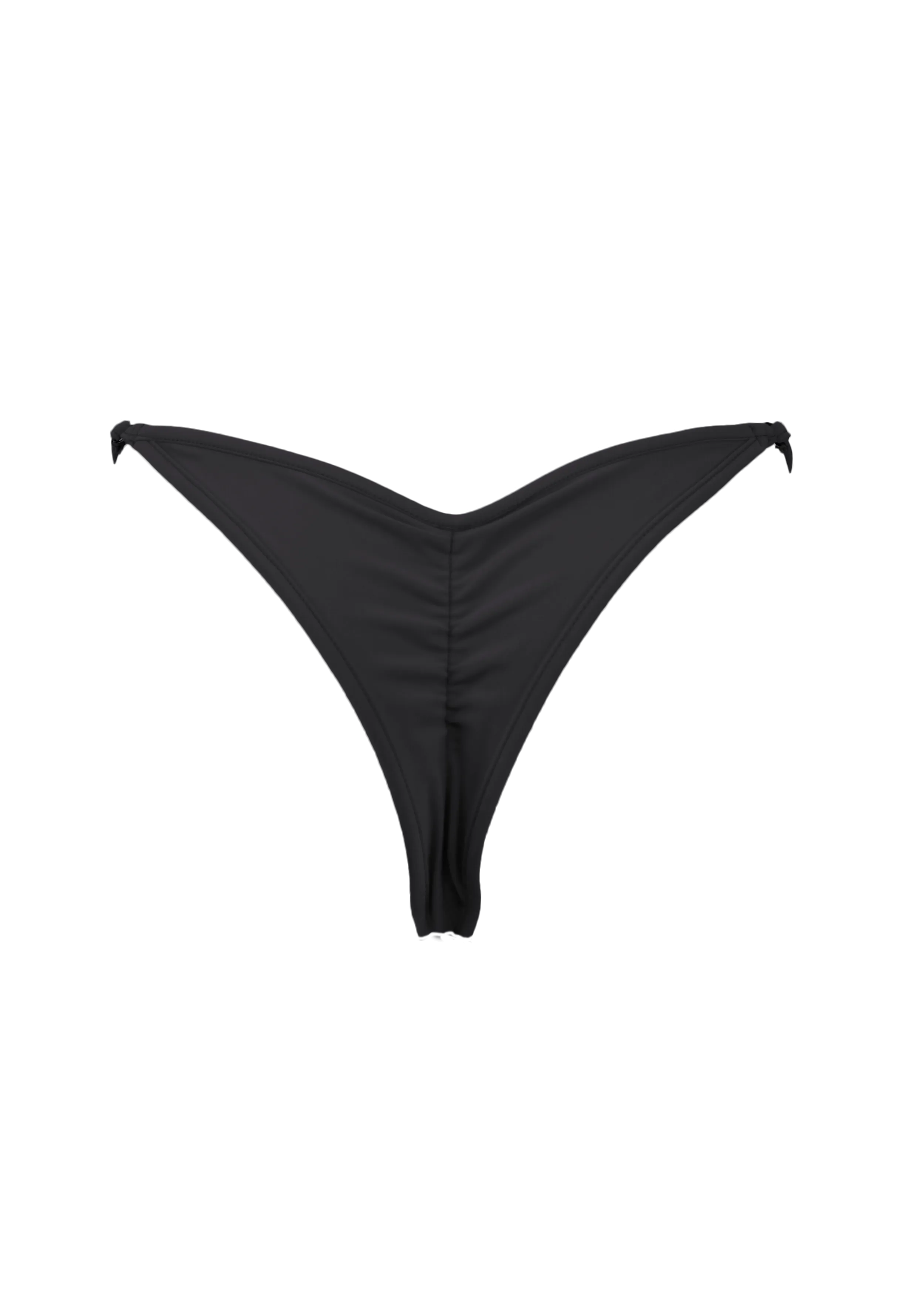 Strappy Swimwear Scrunch Back  Bikini Bottom / WIFI SWIM BLACK