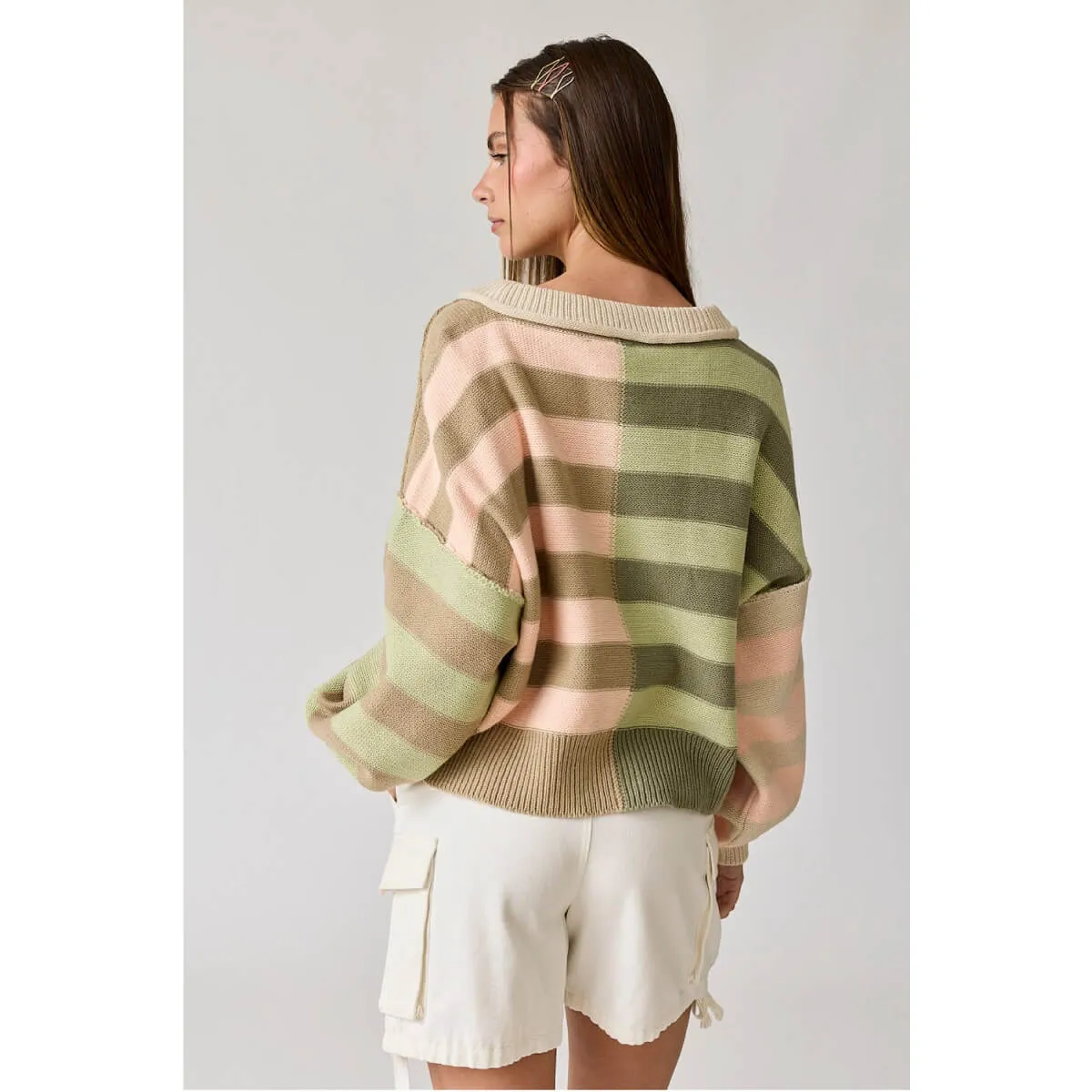 Striped Cropped Sweater