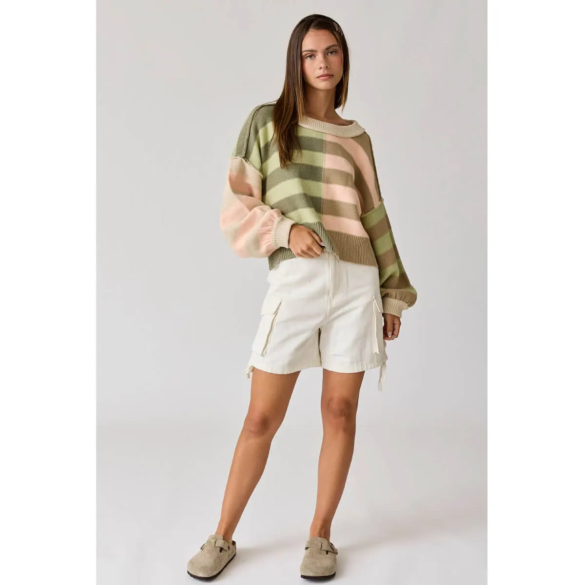 Striped Cropped Sweater