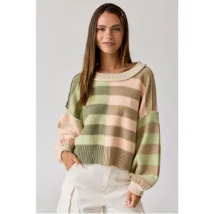 Striped Cropped Sweater