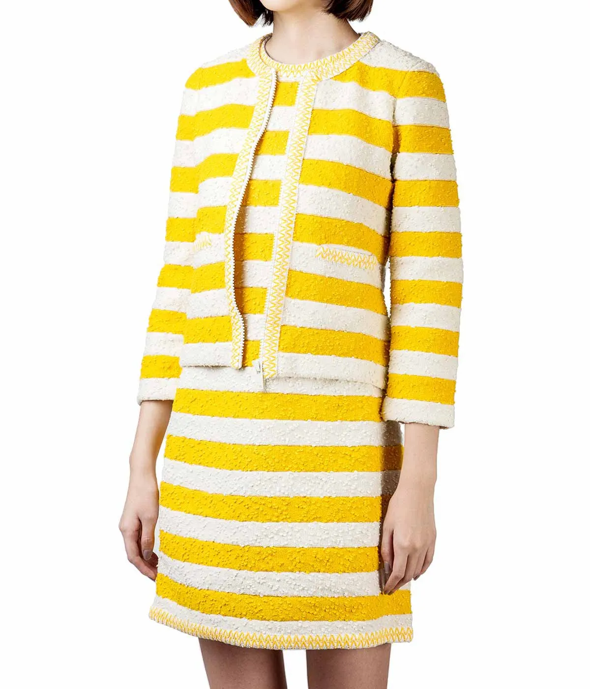 Striped Double Knit Jacket