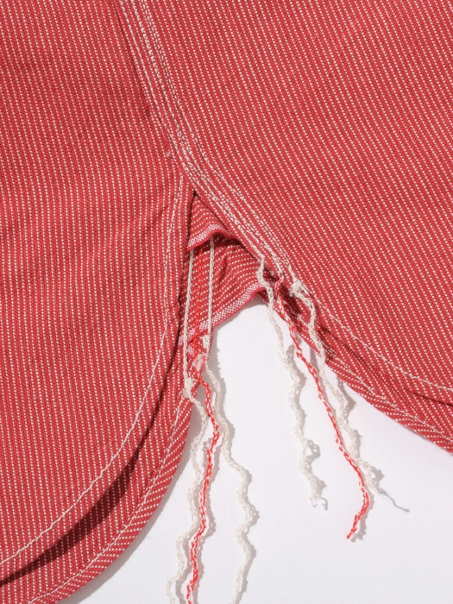 Sugar Cane, Jean Cord Work Shirt, Red