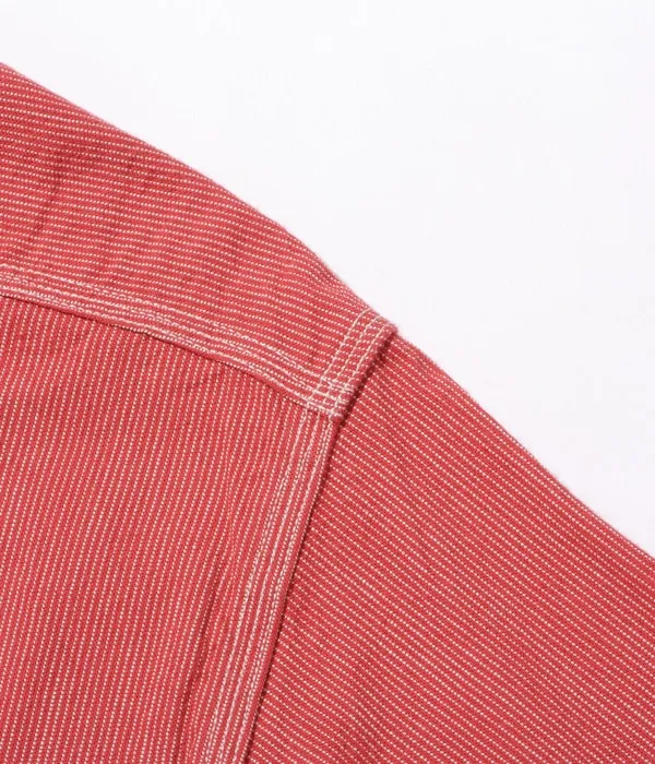 Sugar Cane, Jean Cord Work Shirt, Red