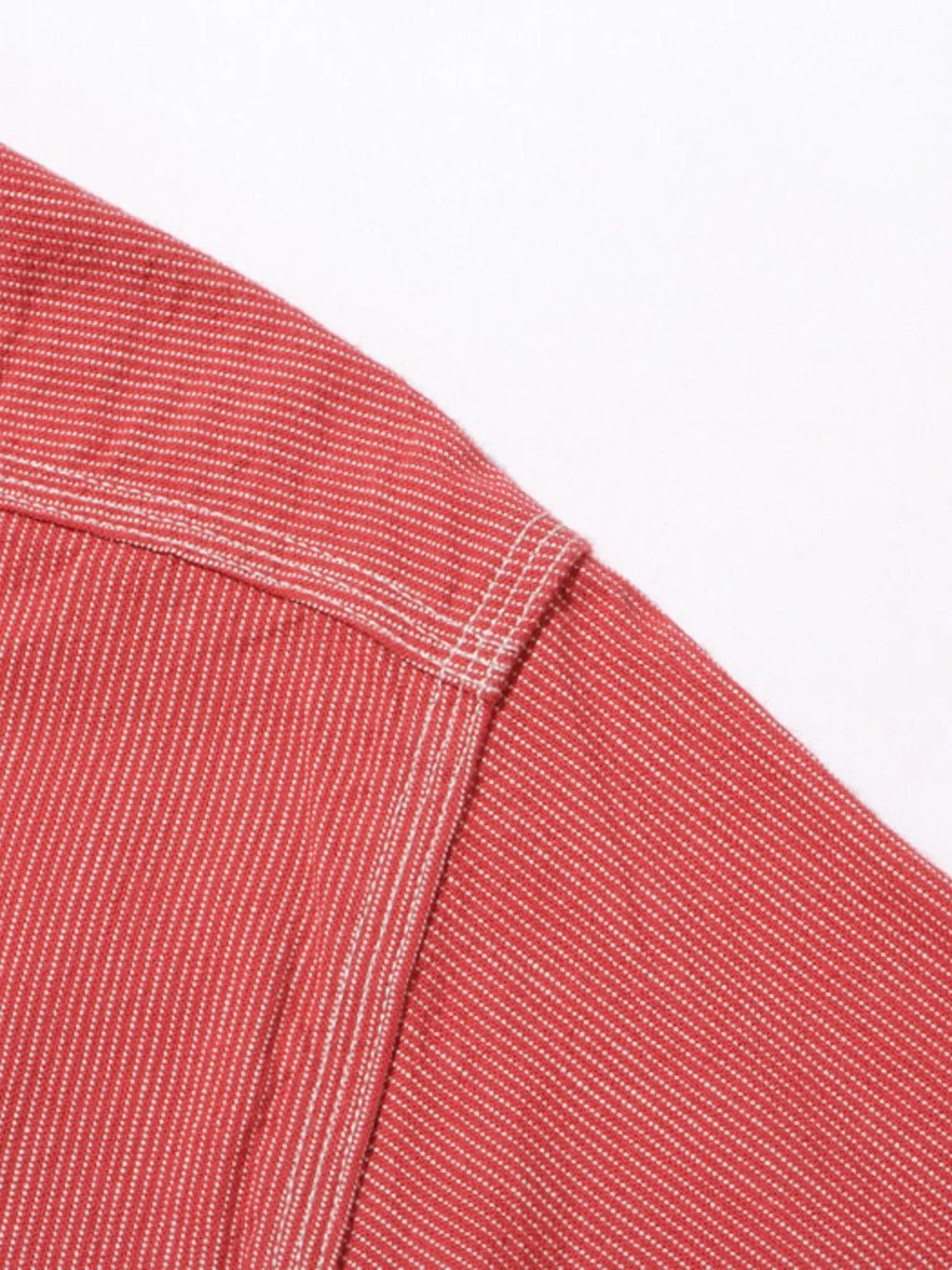 Sugar Cane, Jean Cord Work Shirt, Red