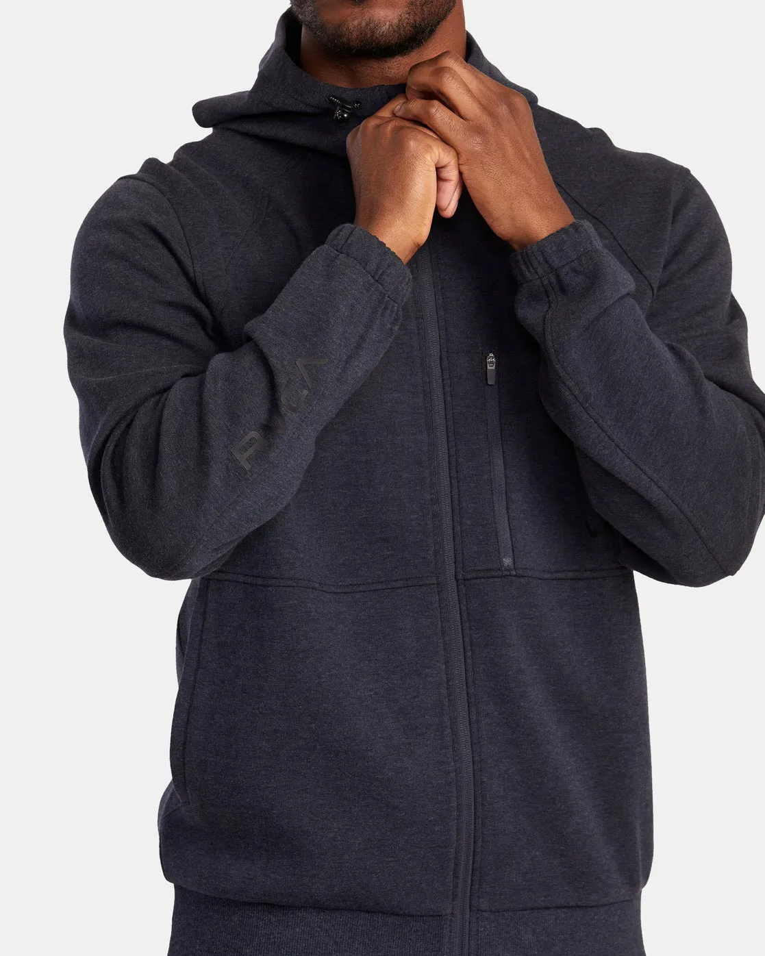 Tech Zip-Up Fleece Hoodie II - Navy Heather
