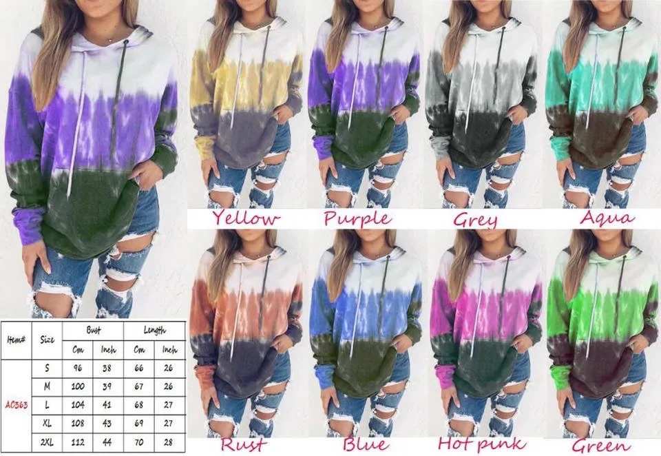 Tie Dye Hooded Pullovers