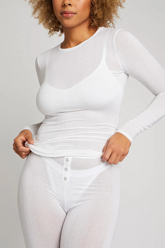 Whipped Long Sleeve in White