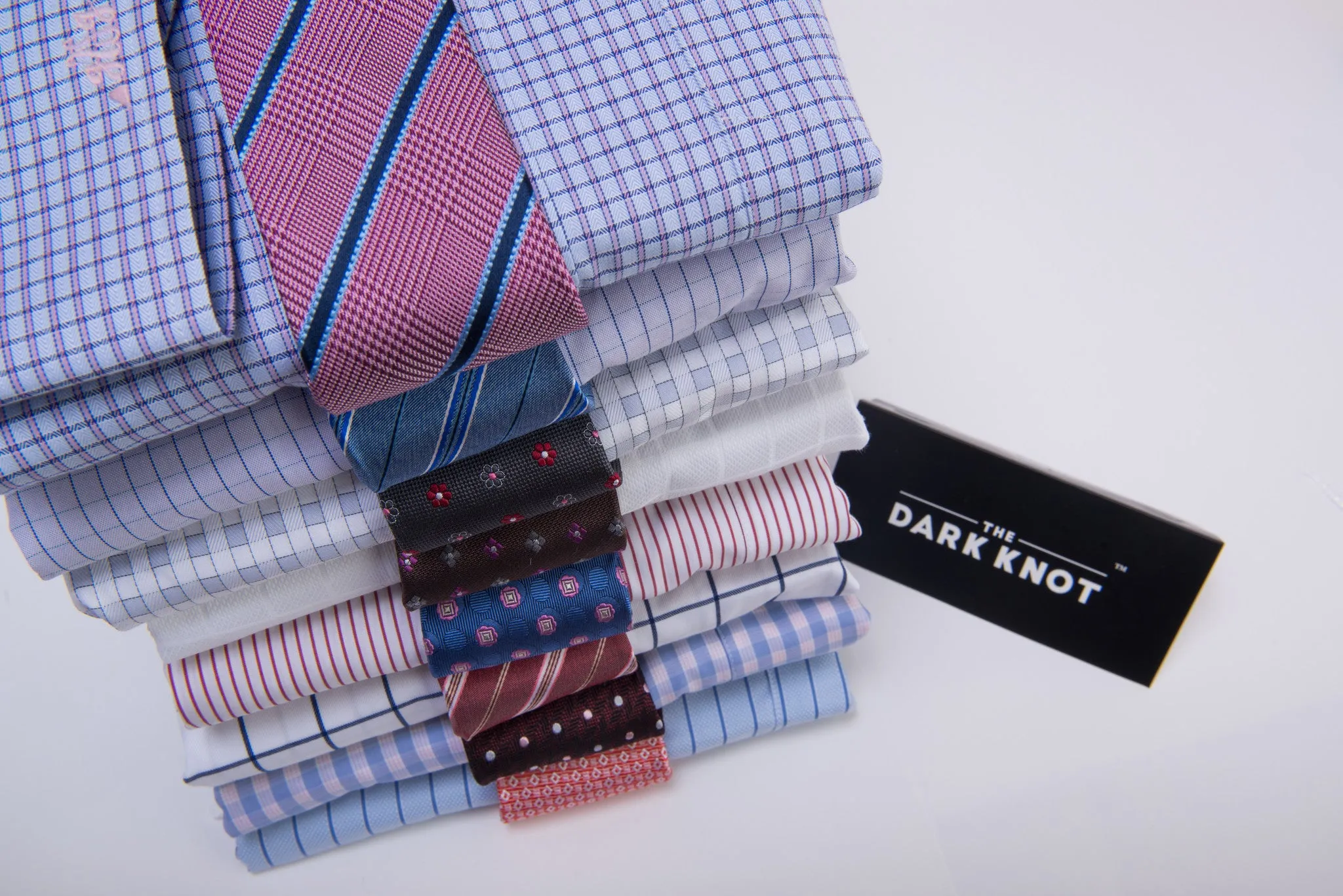 Wilton Stripes Silk Tie, Pinkish Red / Navy