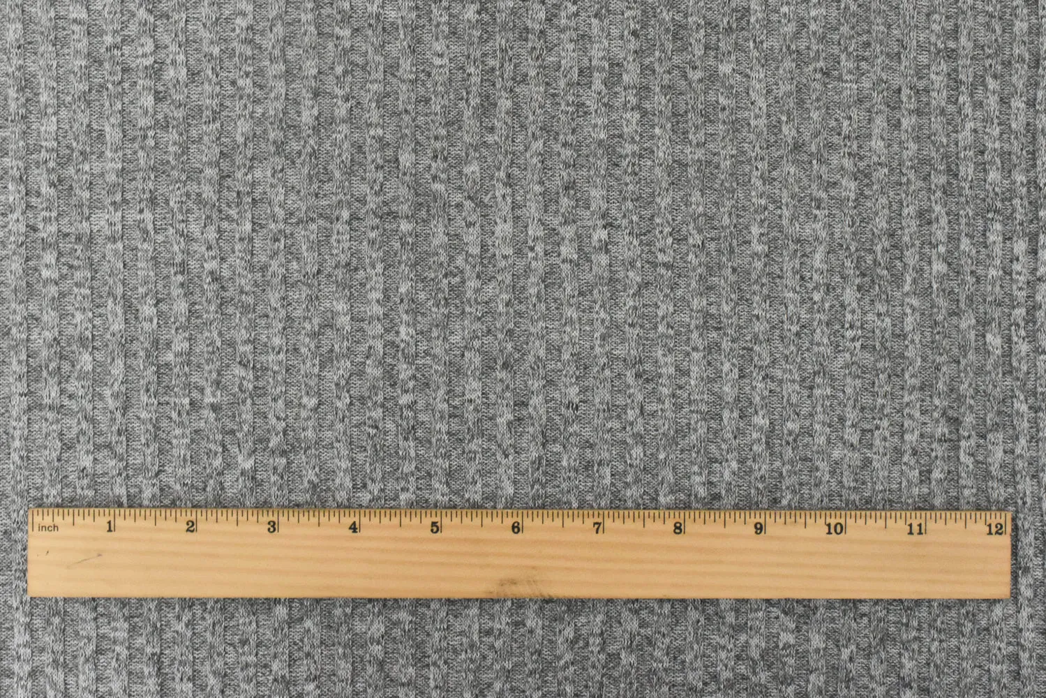 Winter Gray-White-Black Texture Stretch Poly 4x4 Rib Knit Fabric