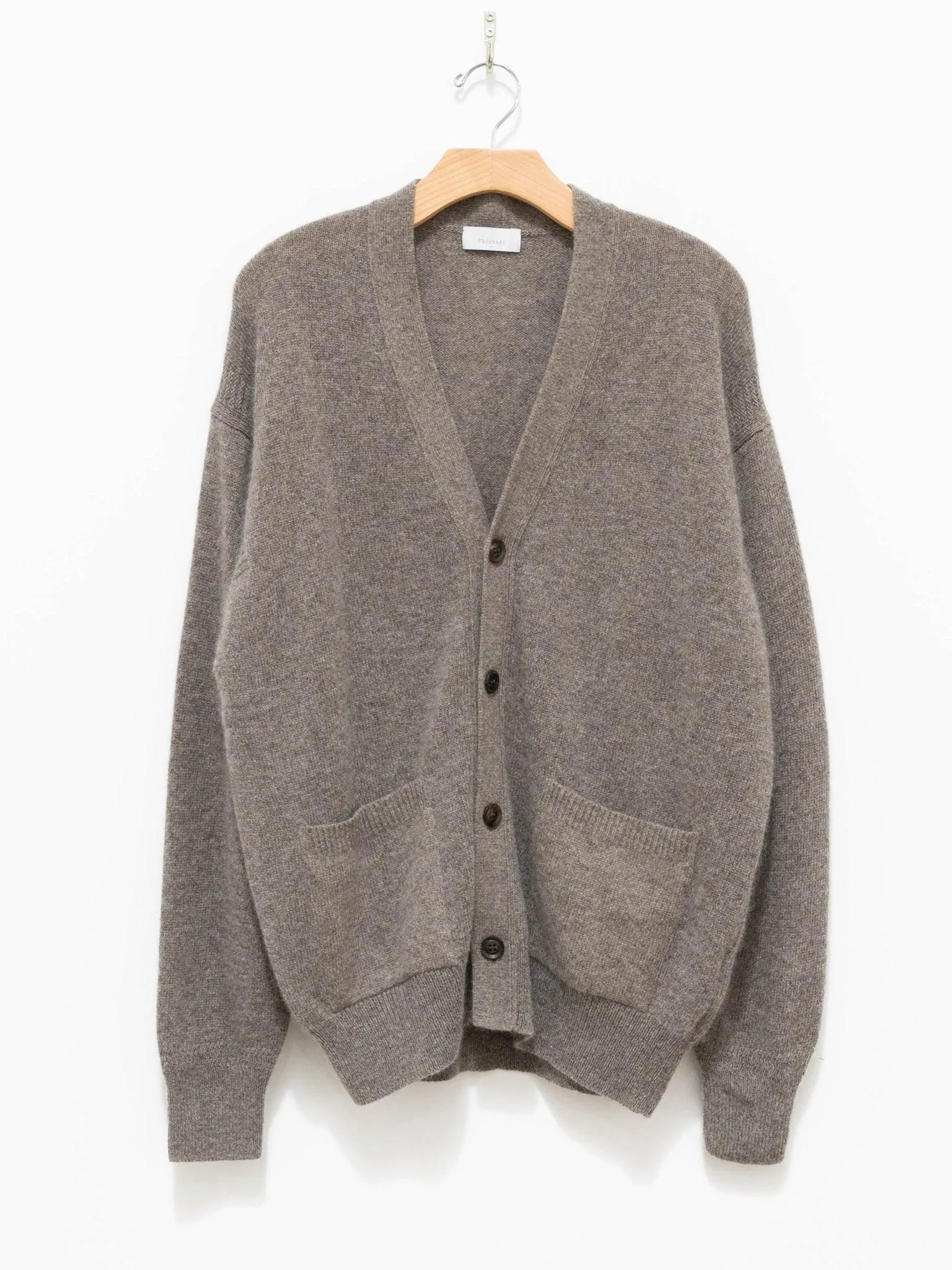 Wool Yak Guernsey Cardigan - Beige