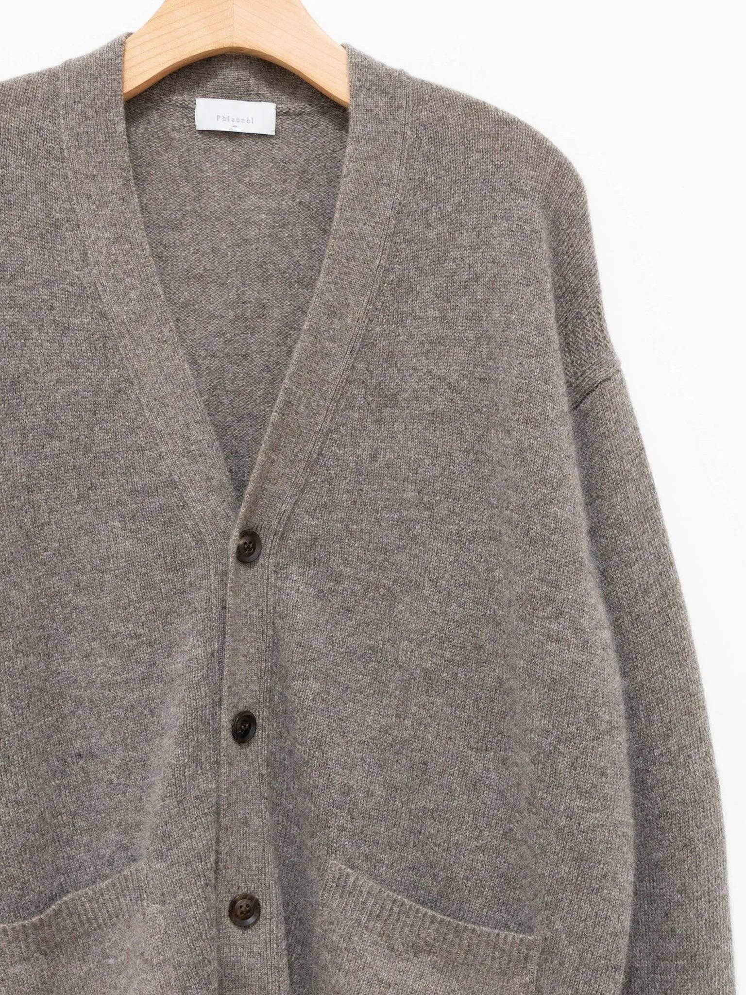 Wool Yak Guernsey Cardigan - Beige