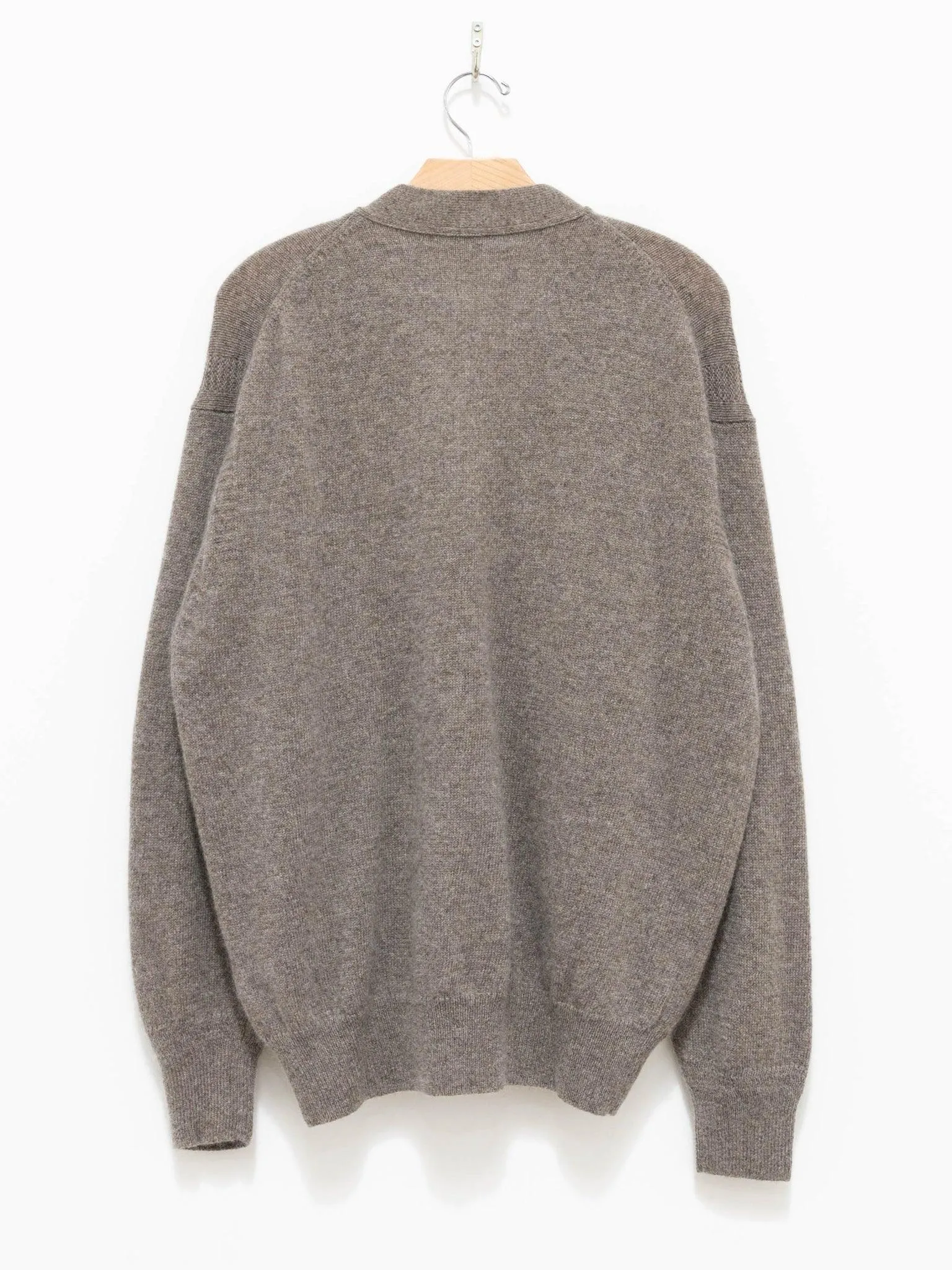 Wool Yak Guernsey Cardigan - Beige