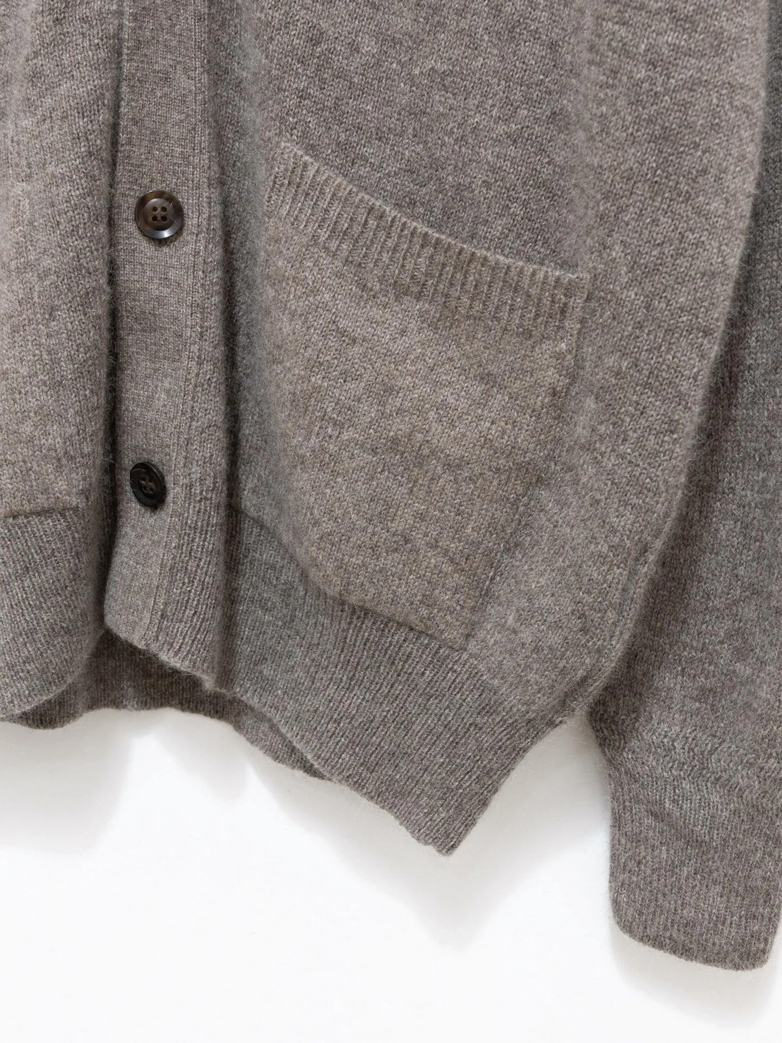 Wool Yak Guernsey Cardigan - Beige