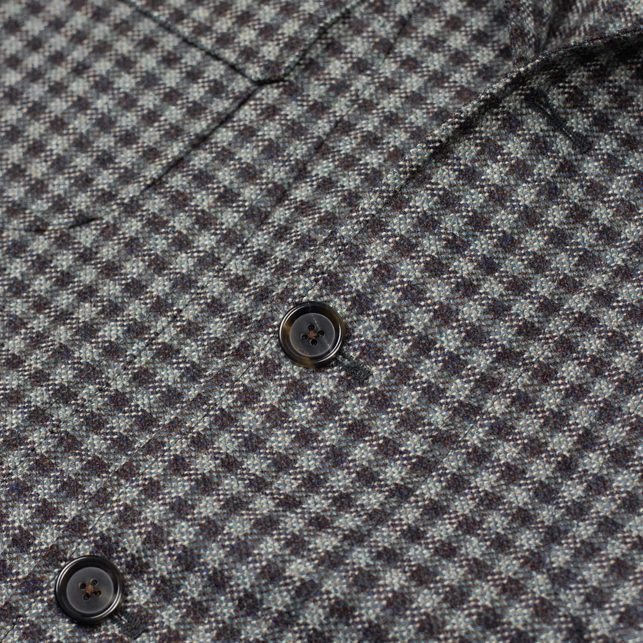 x Sartoria Carrara: field jacket in deadstock Lovat gunclub thistle tweed wool