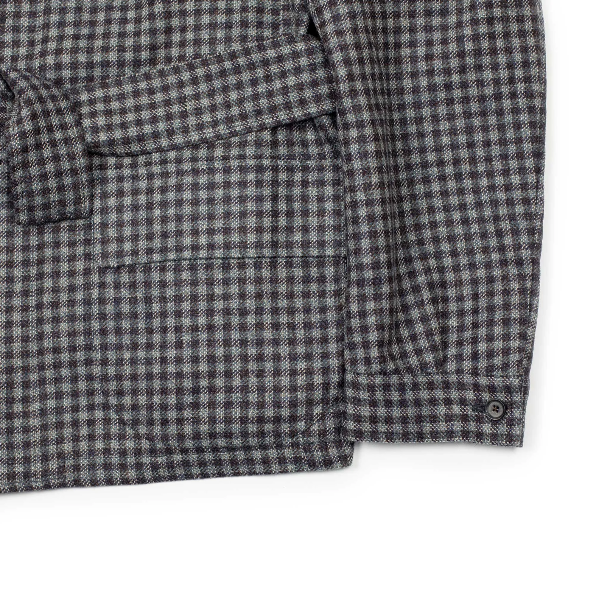 x Sartoria Carrara: field jacket in deadstock Lovat gunclub thistle tweed wool